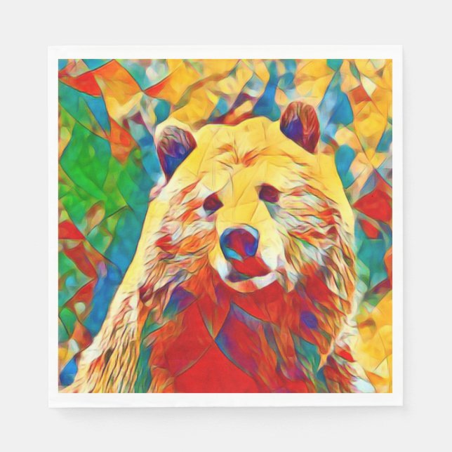 Pappra blöjor för vattenfärgstema pappersservett (Framsidan)