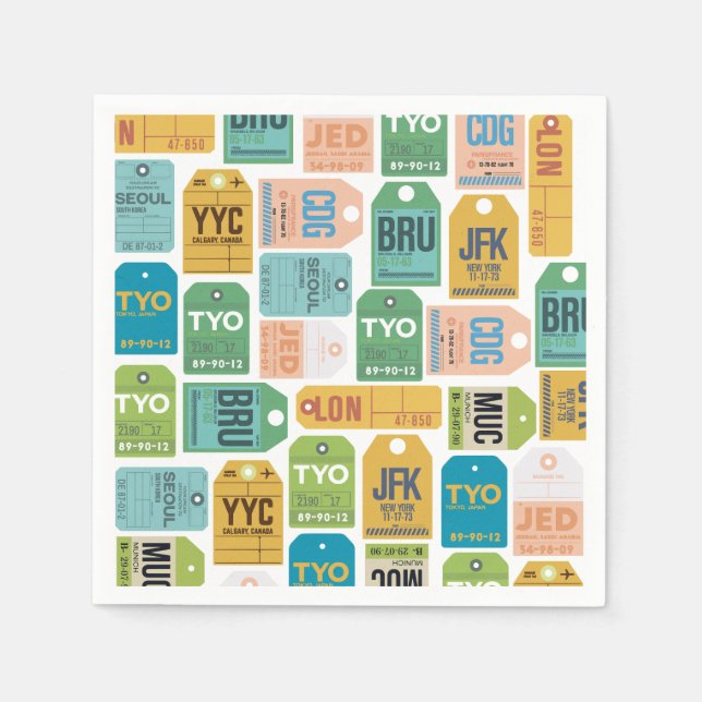 Pappra blöjor för vintage pappersservett (Framsidan)