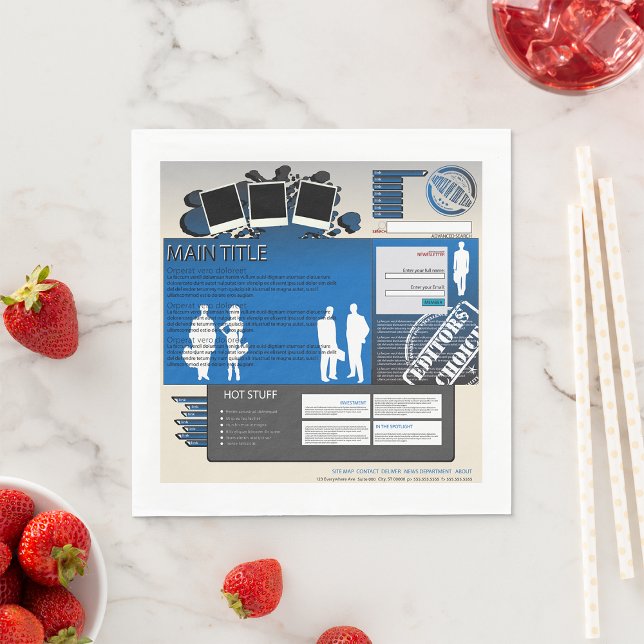 Pappra blöjor för webbplatslayout pappersservett (Skapare uppladdad)