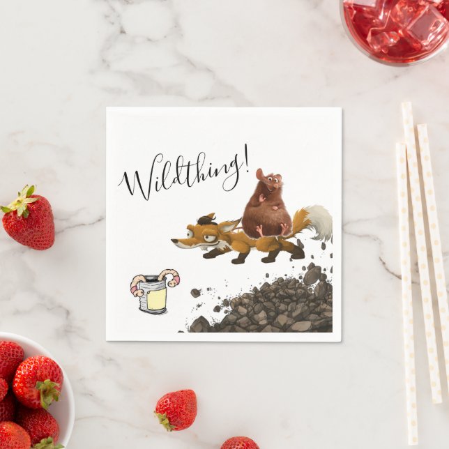 Pappra blöjor, Fox Mouse Mask Dirt Wildthing Pappersservett (Insitu)