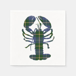 Pappra blöjor från Cute Lobster tartan Nautisk str Pappersservett