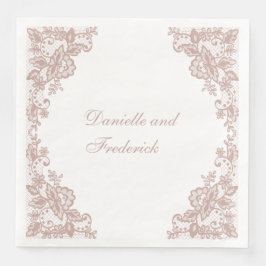 Pappra blöjor från Dusty ro bröllop Pappersservett