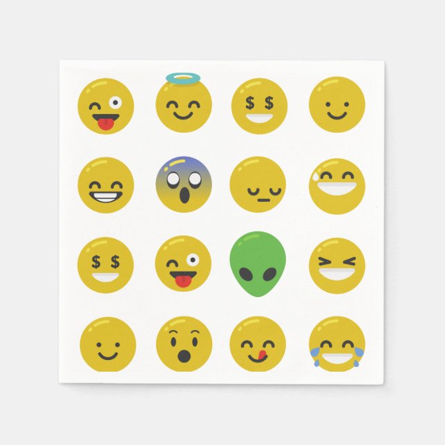 Pappra blöjor från Emoji lycklig ansikte Pappersservett (Framsidan)