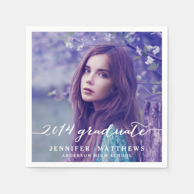 Pappra blöjor från High School Photo Studenten Pappersservett (Framsidan)