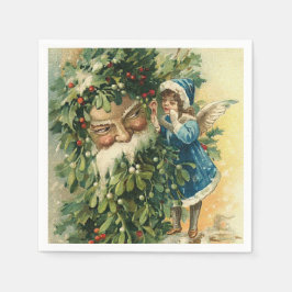 Pappra blöjor från jultomten Helgdag Vintage Pappersservett