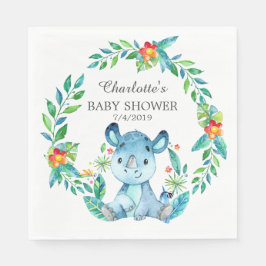 Pappra blöjor från Jungle Rhino Baby Shower Napkin Pappersservett