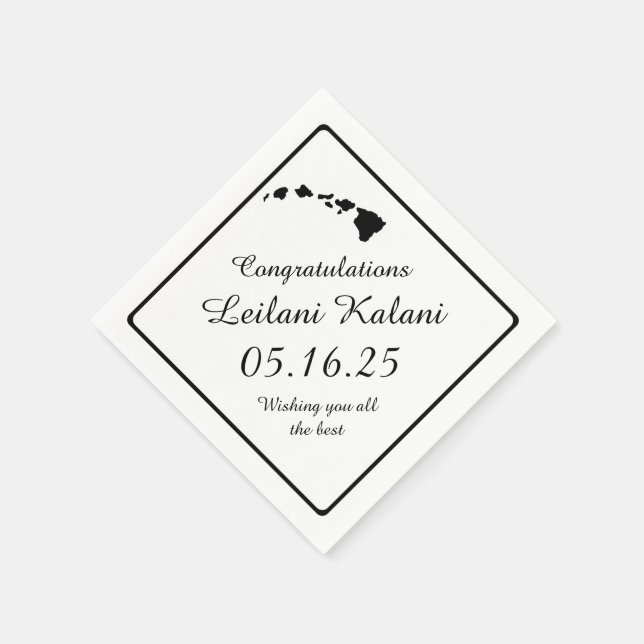 Pappra blöjor från Svarta Hawaiianska öarna studen Pappersservett (Hörn)