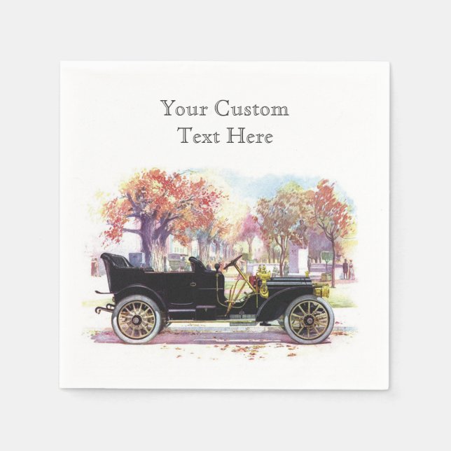 pappra blöjor från vintage bil pappersservett (Framsidan)