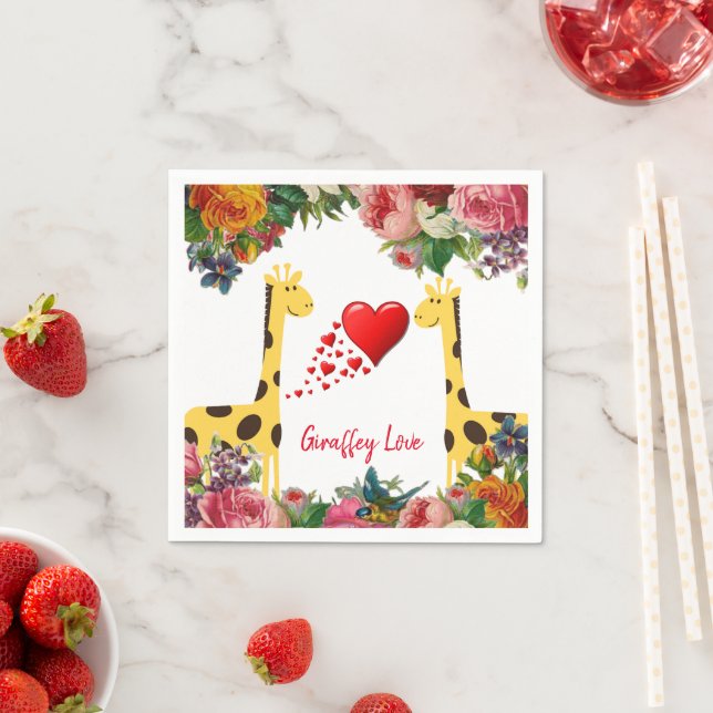 Pappra blöjor, Giraffe Kärlek Pappersservett (Insitu)