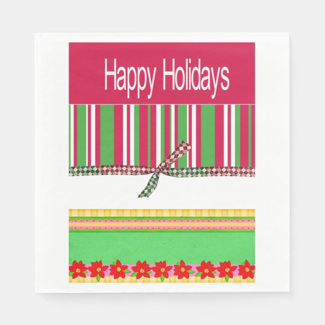 Pappra blöjor, God jul Glad helg Pappersservett (Framsidan)