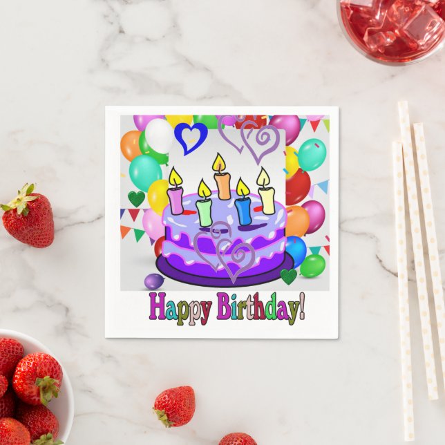 Pappra blöjor, Grattis på födelsedagen kummel Pappersservett (Insitu)