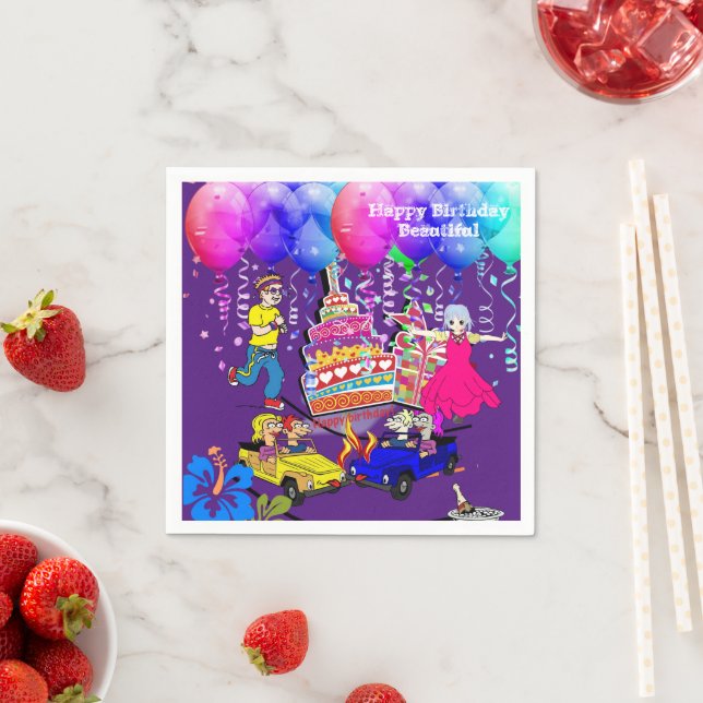 Pappra blöjor, Grattis på födelsedagen över Backe Pappersservett (Insitu)