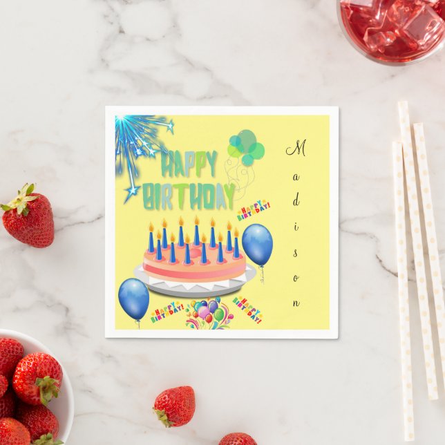 Pappra blöjor, Grattis på födelsedagen Pappersservett (Insitu)