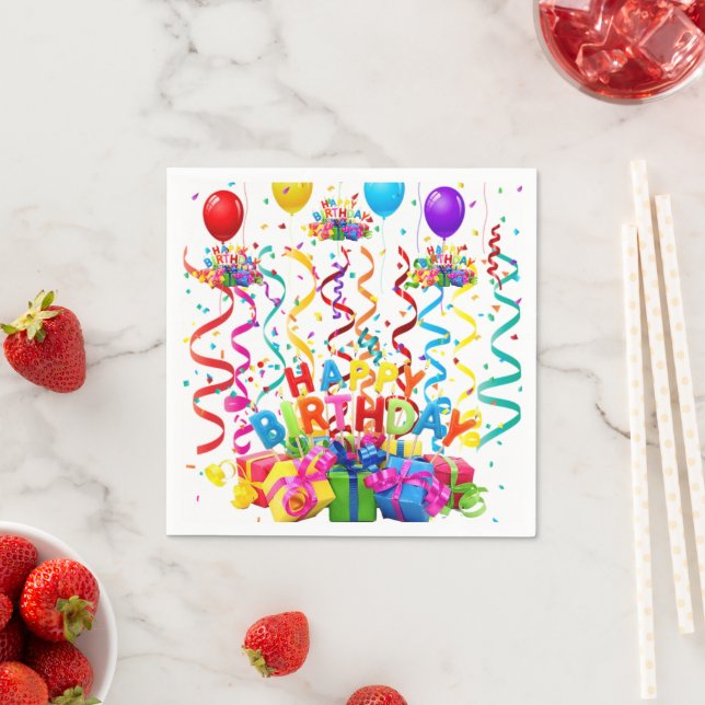 Pappra blöjor, Grattis på födelsedagen Pappersservett (Insitu)