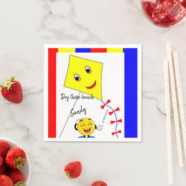 Pappra blöjor, Gult Kite Pappersservett (Insitu)