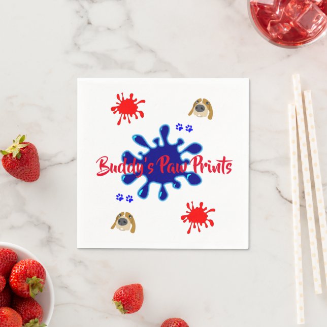 Pappra blöjor, Hund Tassar Paint Färg Pappersservett (Insitu)