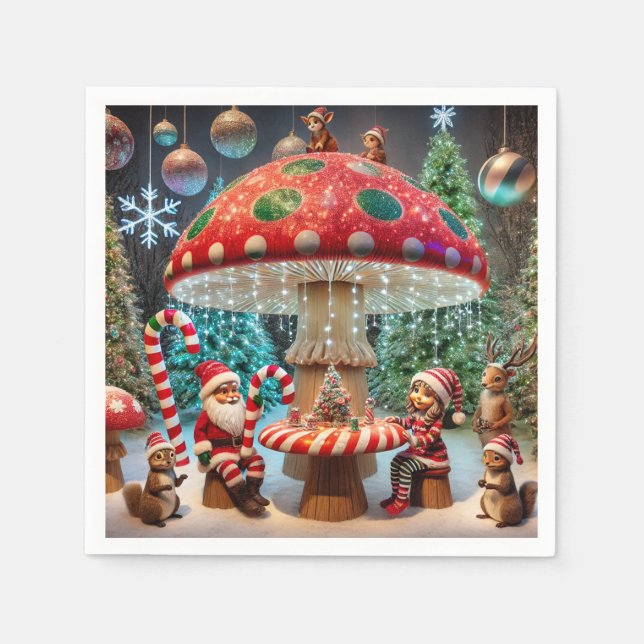 Pappra blöjor: julsvampdesign pappersservett (Framsidan)