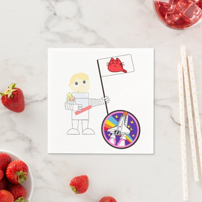 Pappra blöjor, kattastronaut pappersservett (Insitu)