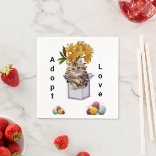 Pappra blöjor, Kitten Cat Condo Blommigt Pappersservett