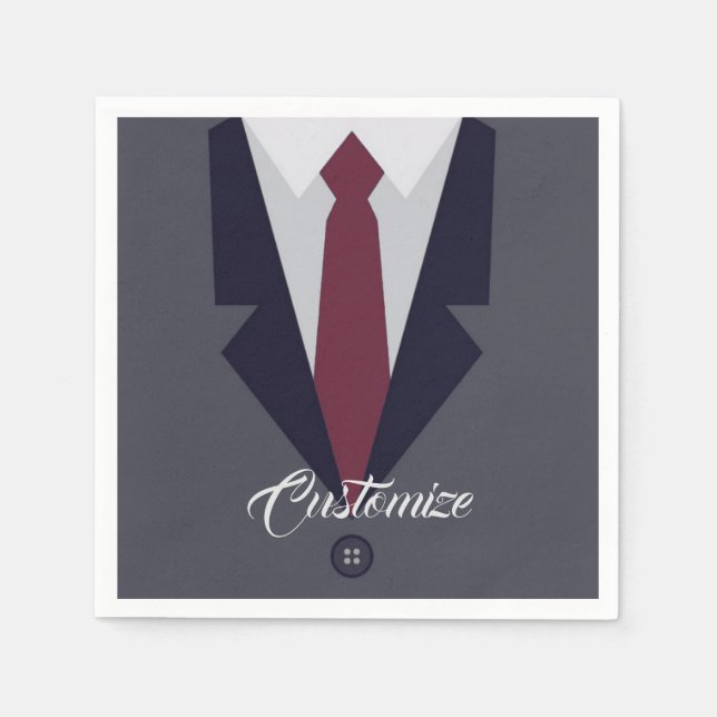 Pappra blöjor lycklig Fars dag Kostym Pappersservett (Framsidan)