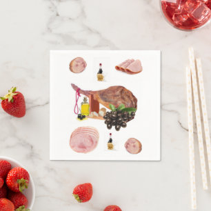 Pappra blöjor, marmelad, svart olivolja pappersservett