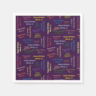 Pappra blöjor mars, 11 födelsedag pappersservett