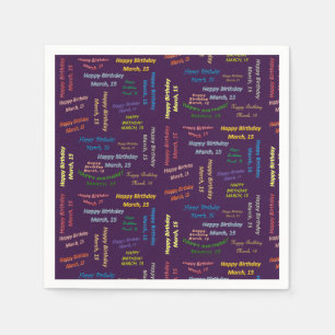 Pappra blöjor mars, 15 födelsedag pappersservett