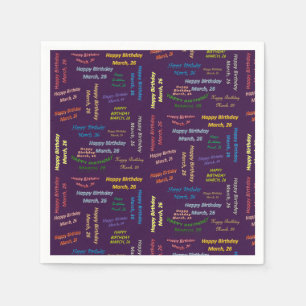 Pappra blöjor mars, 26 födelsedagar pappersservett