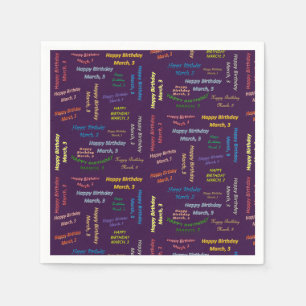 Pappra blöjor mars, 3 födelsedagar pappersservett