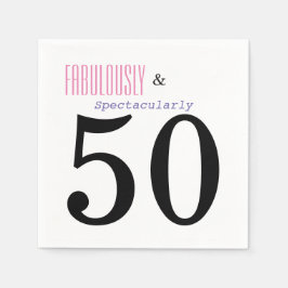 Pappra blöjor med 50 Födelsedagsfester Pappersservett