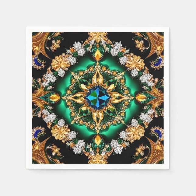 Pappra blöjor med brasiliansk Färg-design Pappersservett (Framsidan)