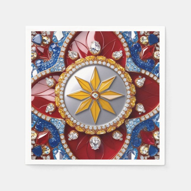 Pappra blöjor med colombiansk Färg design Pappersservett (Framsidan)