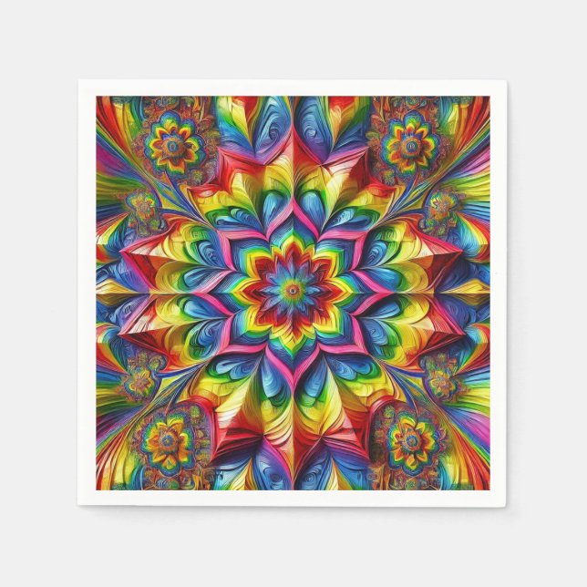 Pappra blöjor med Färg-design för HGBTQ Pappersservett (Framsidan)