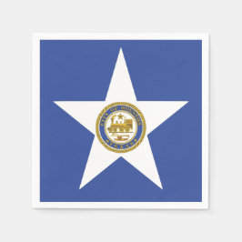 Pappra blöjor med flagga av Houston Pappersservett