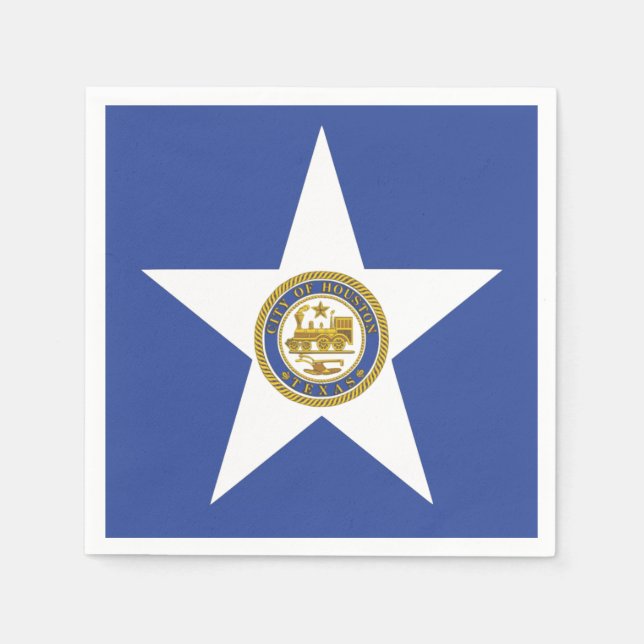 Pappra blöjor med flagga av Houston Pappersservett (Framsidan)