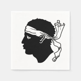 Pappra blöjor med flagga av Korsika Pappersservett