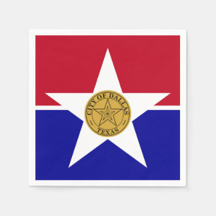 Pappra blöjor med flagga Dallas Pappersservett