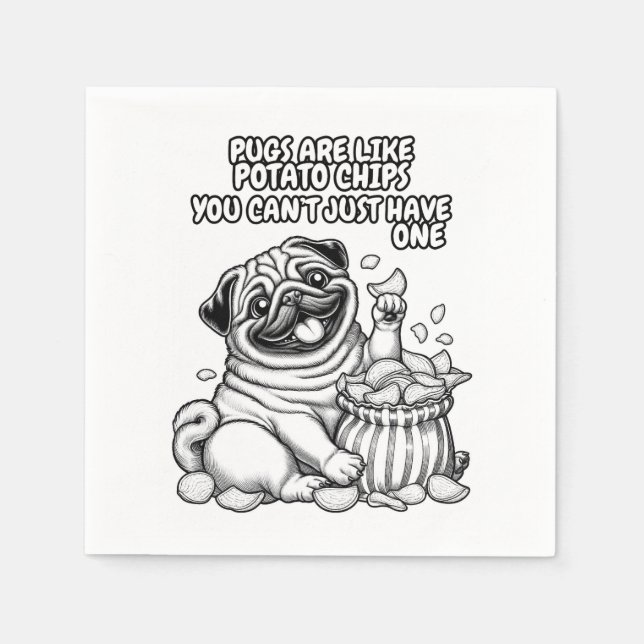 Pappra blöjor med pug och potatis chip pappersservett (Framsidan)