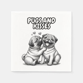 Pappra blöjor med puggar och kyss pappersservett