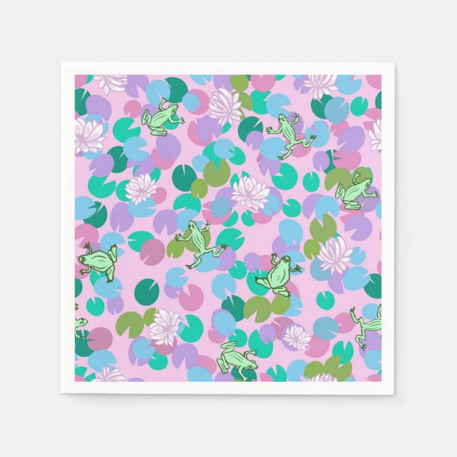 Pappra blöjor med rosa bakgrund pappersservett (Framsidan)