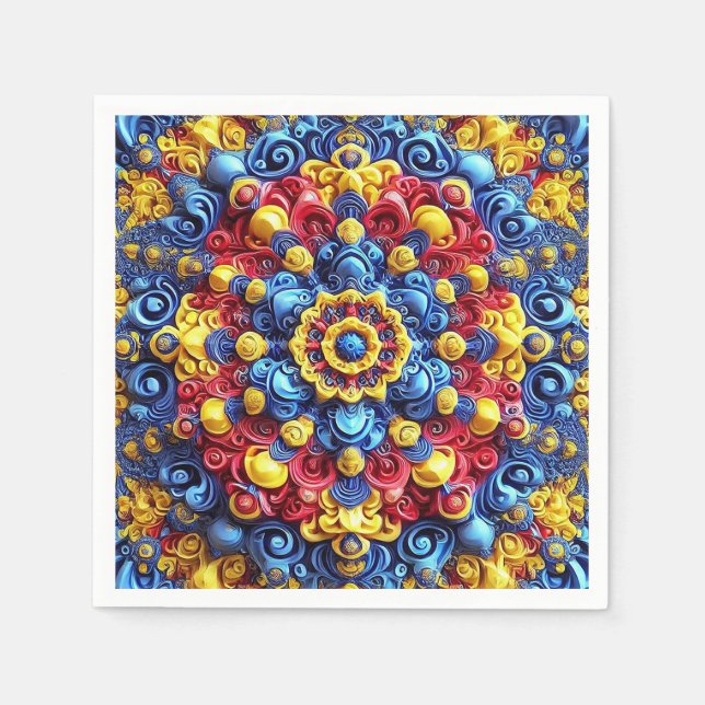 Pappra blöjor med rumänska Färg Design Pappersservett (Framsidan)