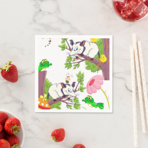 Pappra blöjor, Possum-Chickar, Blommigt Pappersservett