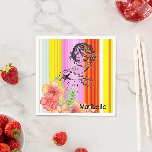 Pappra blöjor, Rand Victorian Woman Pappersservett (Insitu)