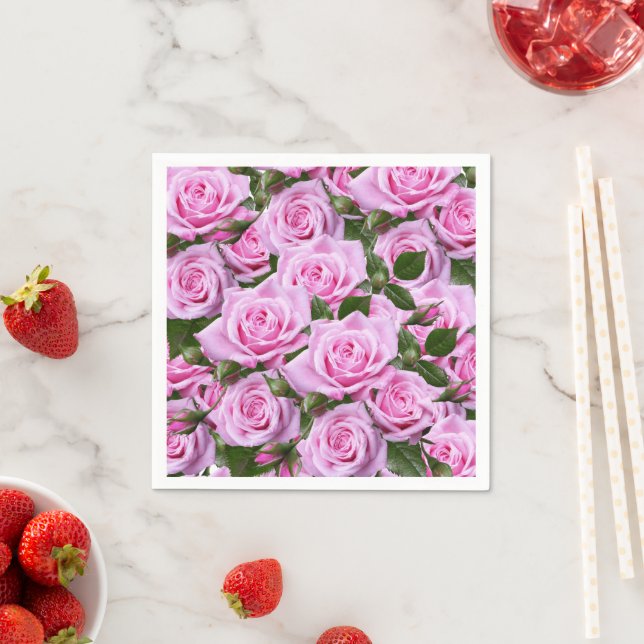 Pappra blöjor, Rosa ros Pappersservett (Insitu)