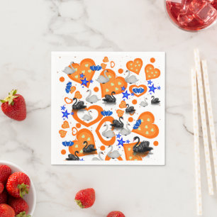 Pappra blöjor, Svan Orange Hearts Pappersservett