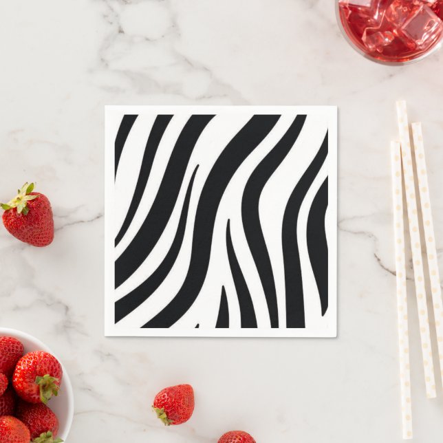 Pappra blöjor, svarta leopardblöjor pappersservett (Insitu)