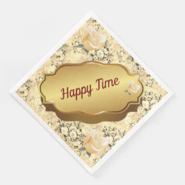 Pappra Blommigtar för modern Vintage Pappersservett