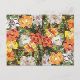 Pappra blommor i Orange och Gult Vykort