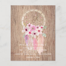 PAPPRA BOHO-Bröllopsinbjudningar för BUDGETFlyer