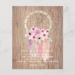 PAPPRA BOHO-Bröllopsinbjudningar för BUDGETFlyer Flygblad